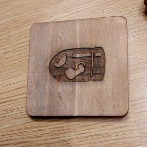 Mariokart Bullet Bill fan art wooden drinks coaster
