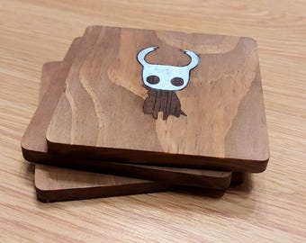 Dessous de verre en bois pour les fans de Hollow Knight