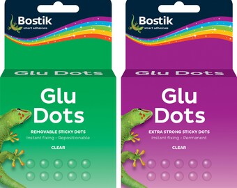 12 x Rouleau 200 Bostik Sticky Adhésif Glu Dots Amovible Extra Fort 805378 805385