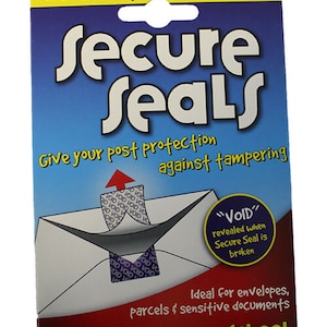 12 x Secure Security Self Adhesive Tamper Evident Seals 12 per pack 202095