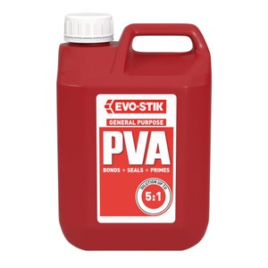 2 Evo Stik PVA building glue primer sealer admixture 5 Litre jerry can 121980