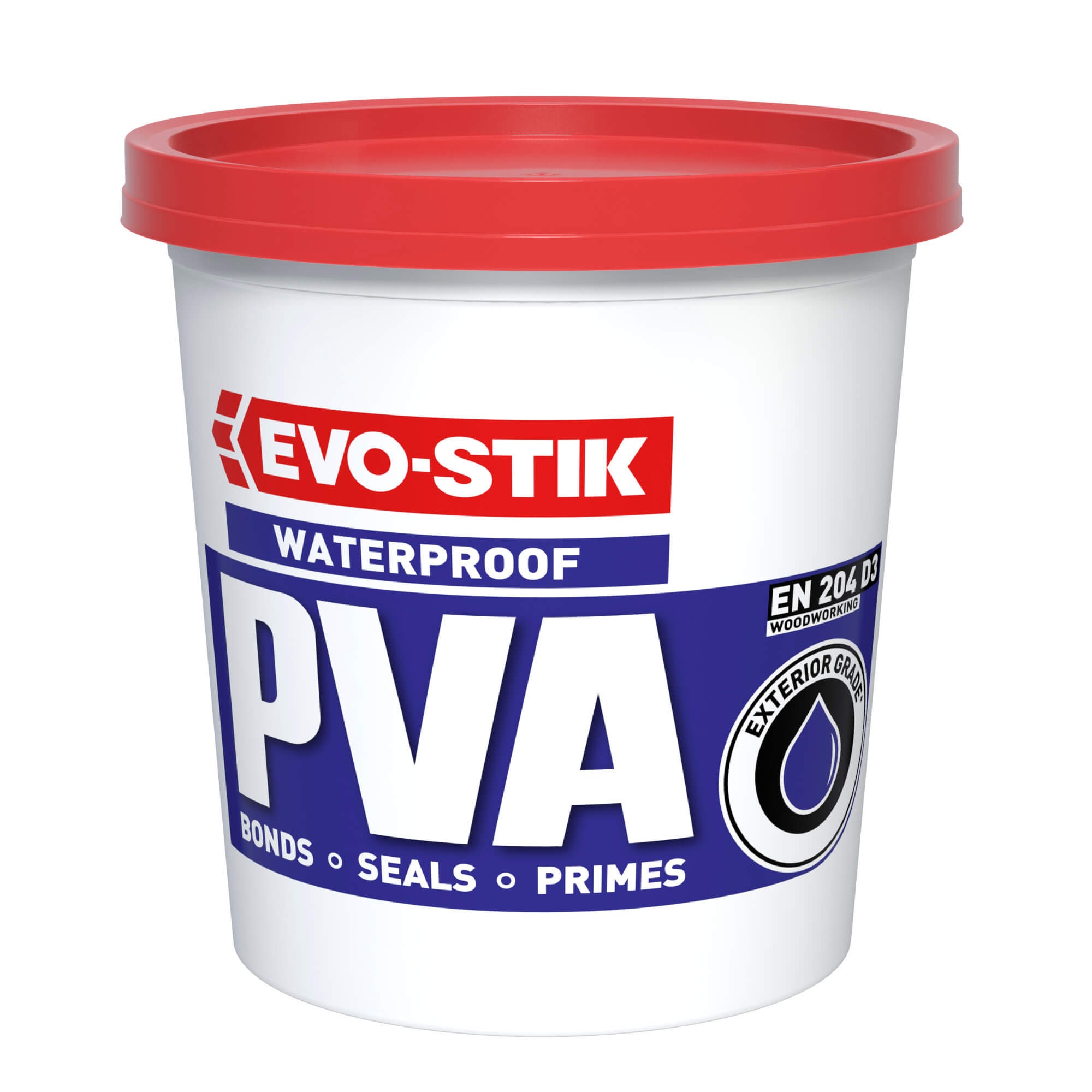2 Evo Stik waterproof Evo Bond PVA building glue primer sealer admixture 1L