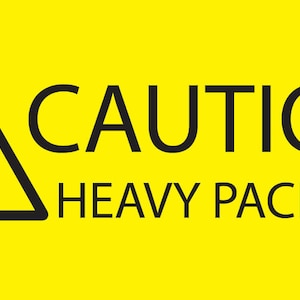 5 Rolls Caution Heavy Package Printed Parcel Self Adhesive Labels 500 per roll