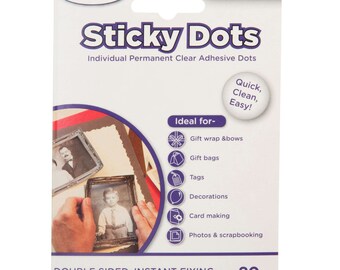 12 x U-Wrap Sticky Dots Double Sided Adhesive Permanent 80 per pack 202177