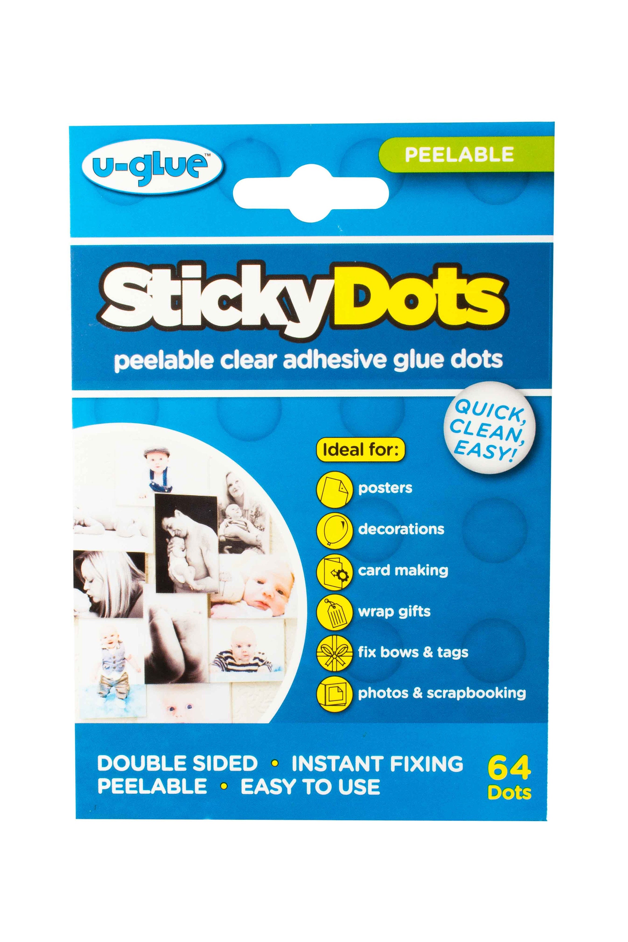  Bostik Removable Sticki Dots 10mm Pack of 64 - Color