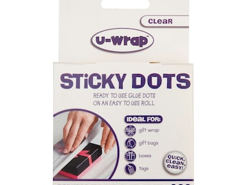 2 x U-Wrap Sticky Dots Double Sided Adhesive Permanent 200 per roll 202180