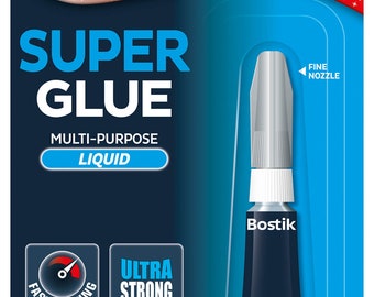 2 x Bostik Super Glue Adhesive 3g Original Liquid Tube 80607