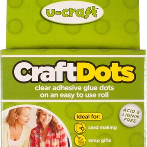 12 x U-Craft 10mm Craft Adhesive Dots Permanent 200 per roll 201061