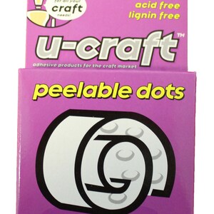 6 x U-Craft 10mm Peelable Removable Adhesive Dots 200 per roll 201062