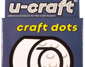 U-Craft 10mm Craft Adhesive Double Sided Dots Permanent 200 per roll 201061