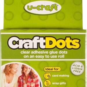 4 x U-Craft 10mm Craft Adhesive Dots Permanent 200 per roll 201061