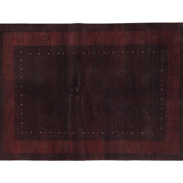 Hand knotted Gabbeh Bodered - Marooon Red Wool Rug For living room bed room dining room handmade made handloom rug indoor rugs