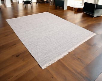 Melange Rug Kilim Grey Color Wool Kilim Rug Handwoven, Handmade Rug, Flatweave Rug, Bohemian Rug  Durrie Rug Custom Wool Rug Durrie
