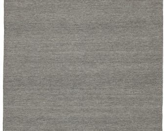 Spring Harvest - Grey Wool Kilim Rug Handwoven, Handmade Rug, Flatweave Rug, Bohemian Rug Durrie Rug Custom Wool Rug Durrie For Living room