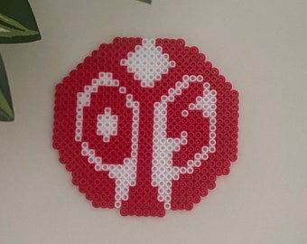 Mainz 05 voetbalmagneet gemaakt van ijzeren kralen