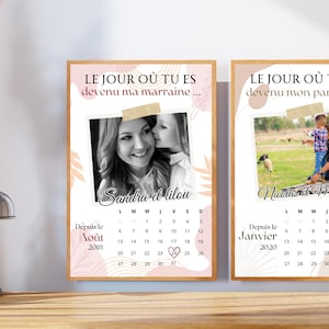 Personalized Godfather Godmother Poster with Date – Sponsorship Souvenir – Godfather Godmother Gift – Printable Poster PDF or Paper Version