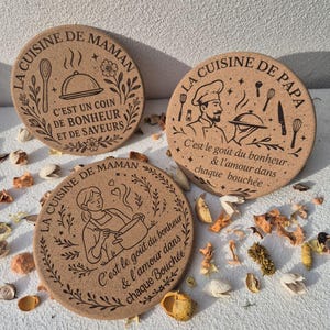 Salvamanteles personalizados – Juego de manteles individuales grabados – Regalo único para la cocina – Idea de regalo para el hogar y la decoración