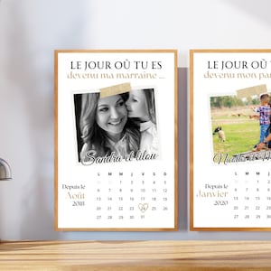 Personalized Godfather Godmother Poster with Date – Sponsorship Souvenir – Godfather Godmother Gift – Printable Poster PDF or Paper Version