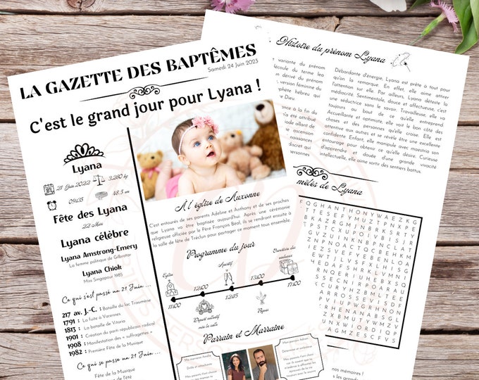 Livret Page De Garde Baptême www.etsy.com