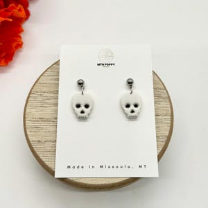 Skull Earrings- Polymer Clay