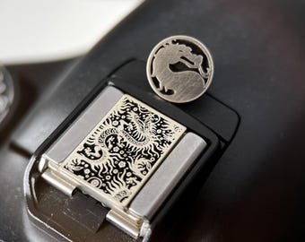 Dragon Pattern Hot Shoe Cover, Personalised Shutter Button, Custom Hot Shoe Cover and Shutter Button, Camera Accessories, Gift Camera Lover