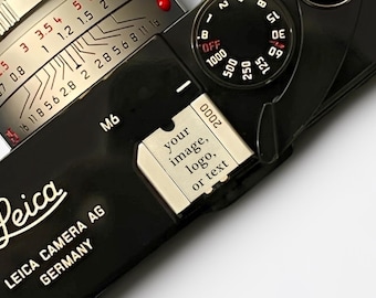 Leica M6, M7, M8, M9, MP Model-Specific Custom Hot Shoe Cover, Your Image Logo Text Hot Shoe Cover And Shutter Button