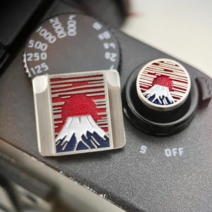 Mount Fuji In The Sunlight Hot Shoe Cover, Camera Shutter Button, Unique Camera Accessories, Gift for Camera Owner, Camera Accessories image 3