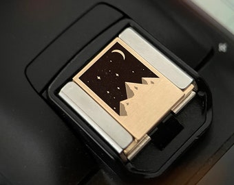 Starry Sky Night Hot Shoe Cover, Custom Threaded Shutter Button, Customizable Hotshoe and Shutter, Unique Gift for Photographers