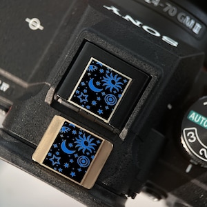 Night Sky Hot Shoe Protector for Camera, Shutter Button SET, Personalized Camera Accessory, Gift for Camera Owner