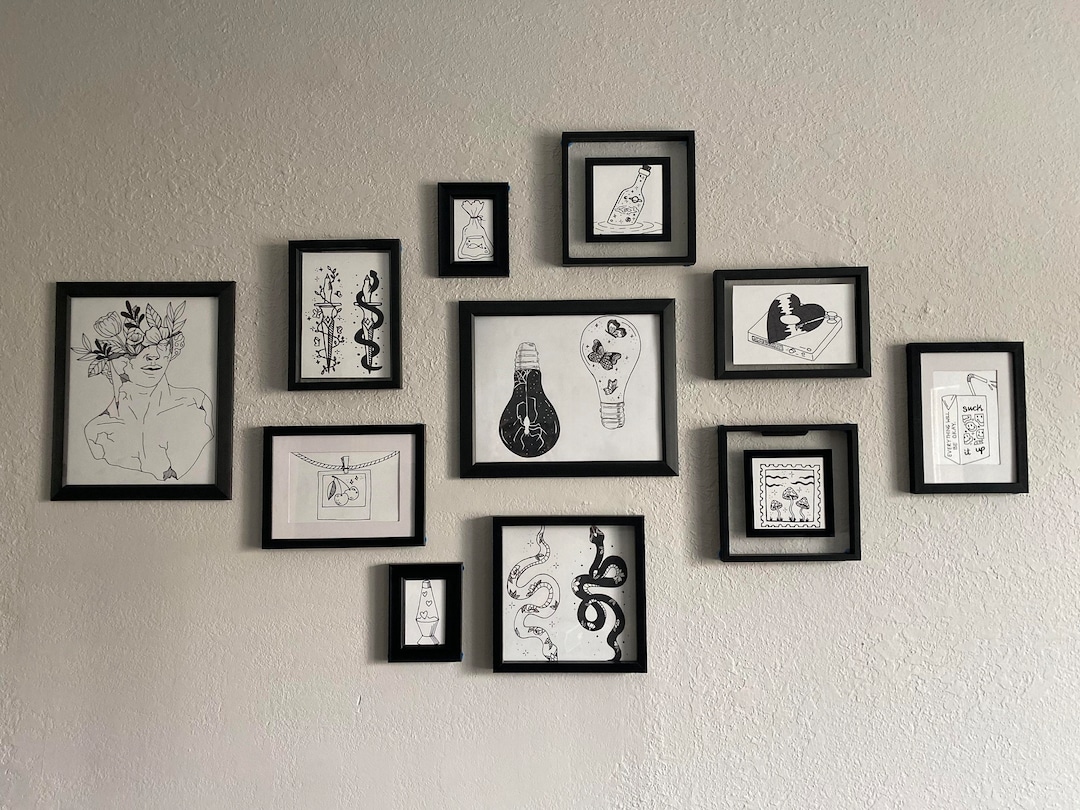 Handmade Gallery Wall art and Frames Etsy