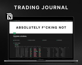 Ultimate Trading Journal, Notion Template, Crypto Stock Futures Perpetuals Options Forex BTC, Trading Planner Notion, Backtesting Strategy