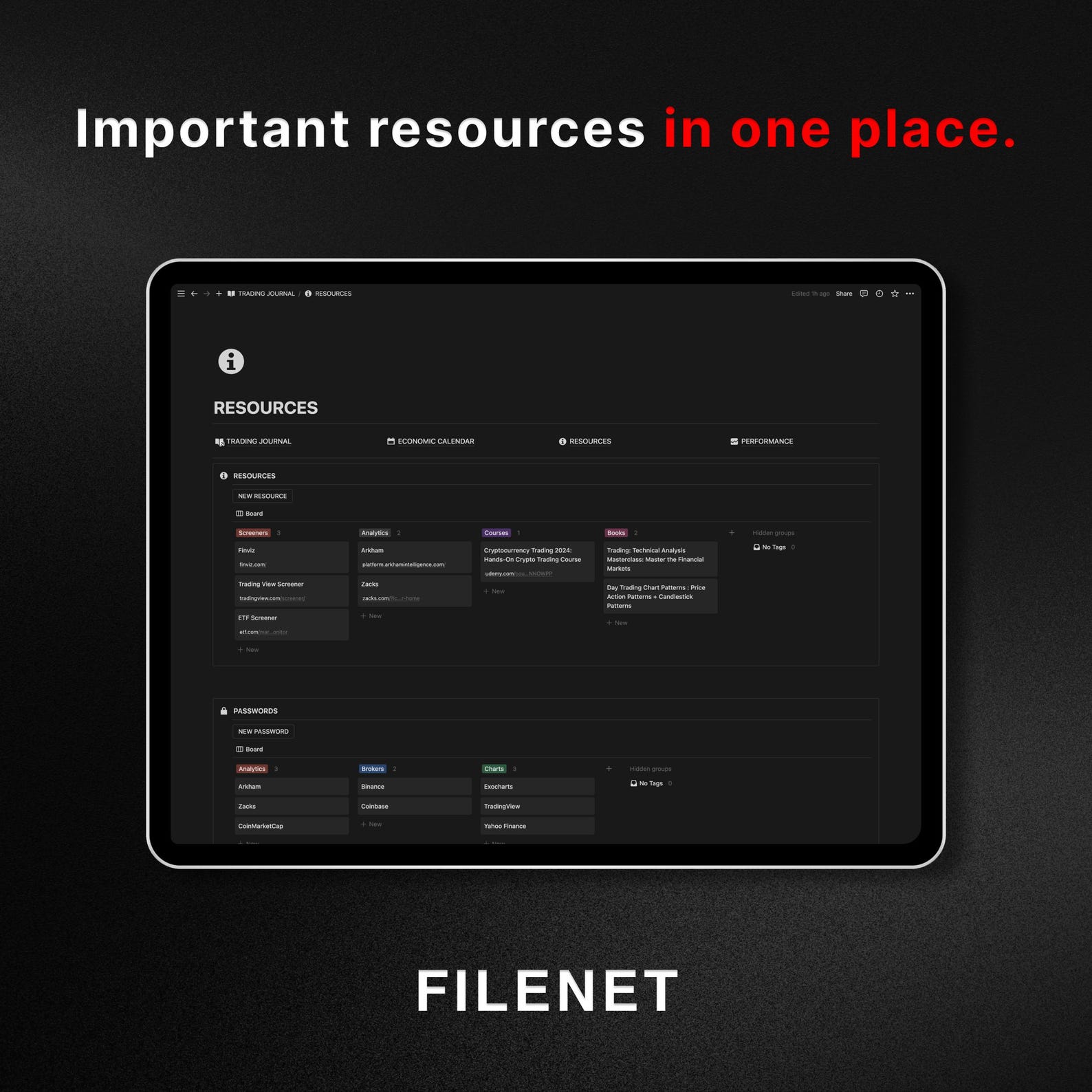 Ultimate Trading Journal, Notion Template, Crypto Stock Futures ...
