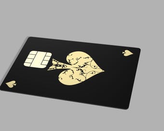 Metal credit card / bank card / EC card - in leaf ASS design