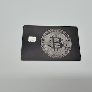 Carte de crédit / carte bancaire / carte de débit en métal - Conception Bitcoin