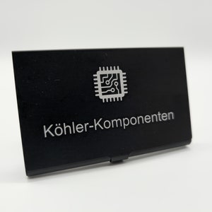 Business card holder made of aluminum with individual laser engraving image 1