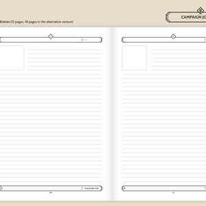 Booklet Campaign Journal for Dungeons & Dragons 5th Edition (both 2014 and 2024 editions) and 5e-compatible tabletop roleplaying games. Booklet-ready PDF files printable on A4 and ANSI Letter. English and Spanish versions are included.