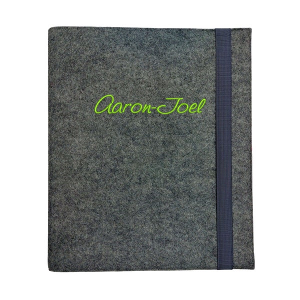 A4 ring binder felt name customizable color choice