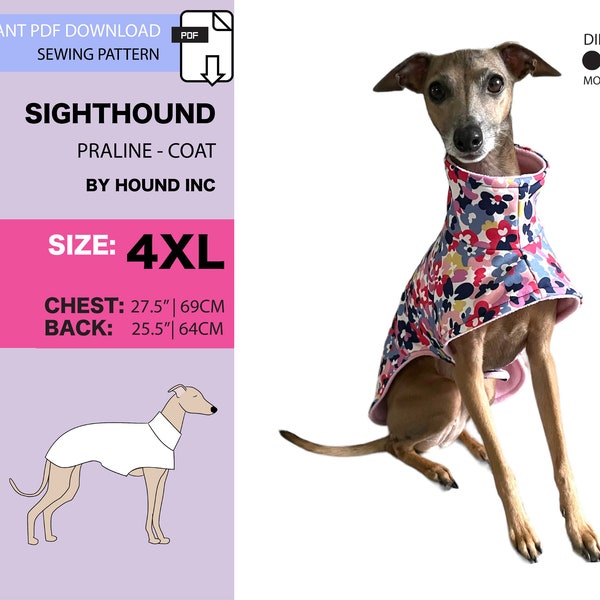 Sewing Pattern for Whippet Coat / Jacket / Waterproof