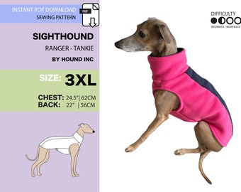 Sewing Pattern for Italian Greyhound Tankie / Fleece / Top / Tank