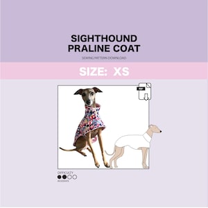 Sewing Pattern for Italian Greyhound Coat / Jacket / Waterproof / Clothes / Clothing