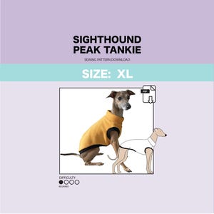 Descarga de patrones de costura en PDF / Ropa para lebreles / Galgo italiano, Whippet, Galgo / Confecciona ropa hecha a mano para tu perro
