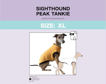Sewing pattern PDF download | Sighthound clothes | Italian greyhound Whippet Greyhound | make handmade clothing for your dog