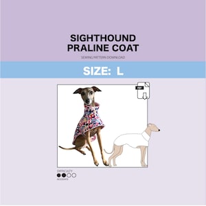 Sewing Pattern for Italian Greyhound Coat / Jacket / Waterproof / Clothes / Clothing