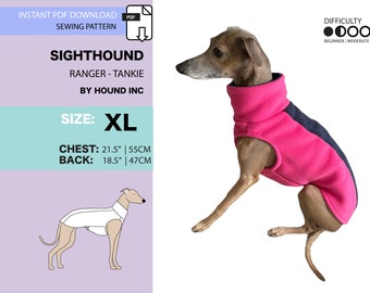 Sewing Pattern for Italian Greyhound Tankie / Fleece / Top / Tank