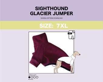 Sewing pattern PDF download | Sighthound clothes | Italian greyhound Whippet Greyhound | make handmade clothing for your dog