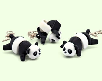 Flexi Panda Keyring Fidget Toy – Articulated Animal Keychain, Sensory ADHD Stress Relief Gift