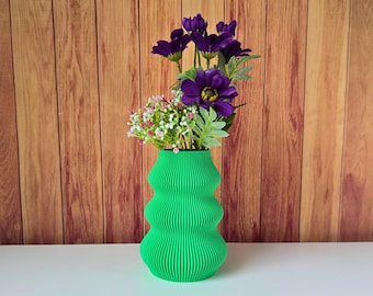 Modern Isla Vase: Textured Geometric Eco-Friendly Home Decor