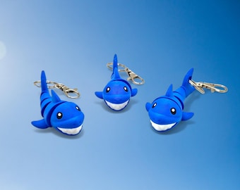 Flexi Shark Keyring: Articulated Fidget Toy, Sensory Stress Relief