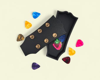 Gibson Headstock Box Guitar Pick & Jewellery Storage, Unique Music Lover Gift, Guitar Collectible Decor