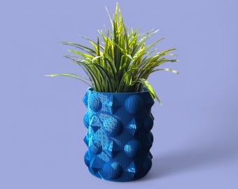 Modern Geometric Vase for Dried Flowers, ORBICUBE Indoor Plant Pot, Contemporary Minimalist Decor